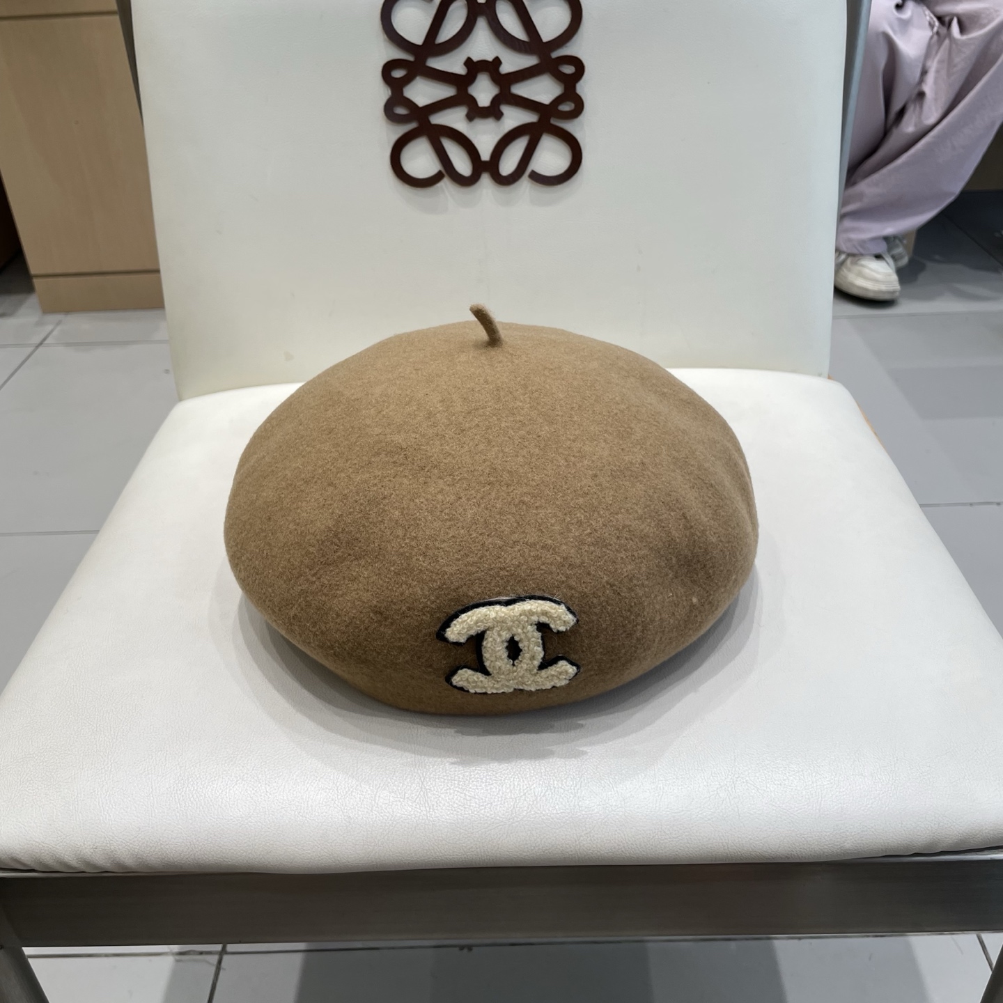  Chanel香奈儿羊毛贝雷帽，小香风贝雷帽，头围57cm