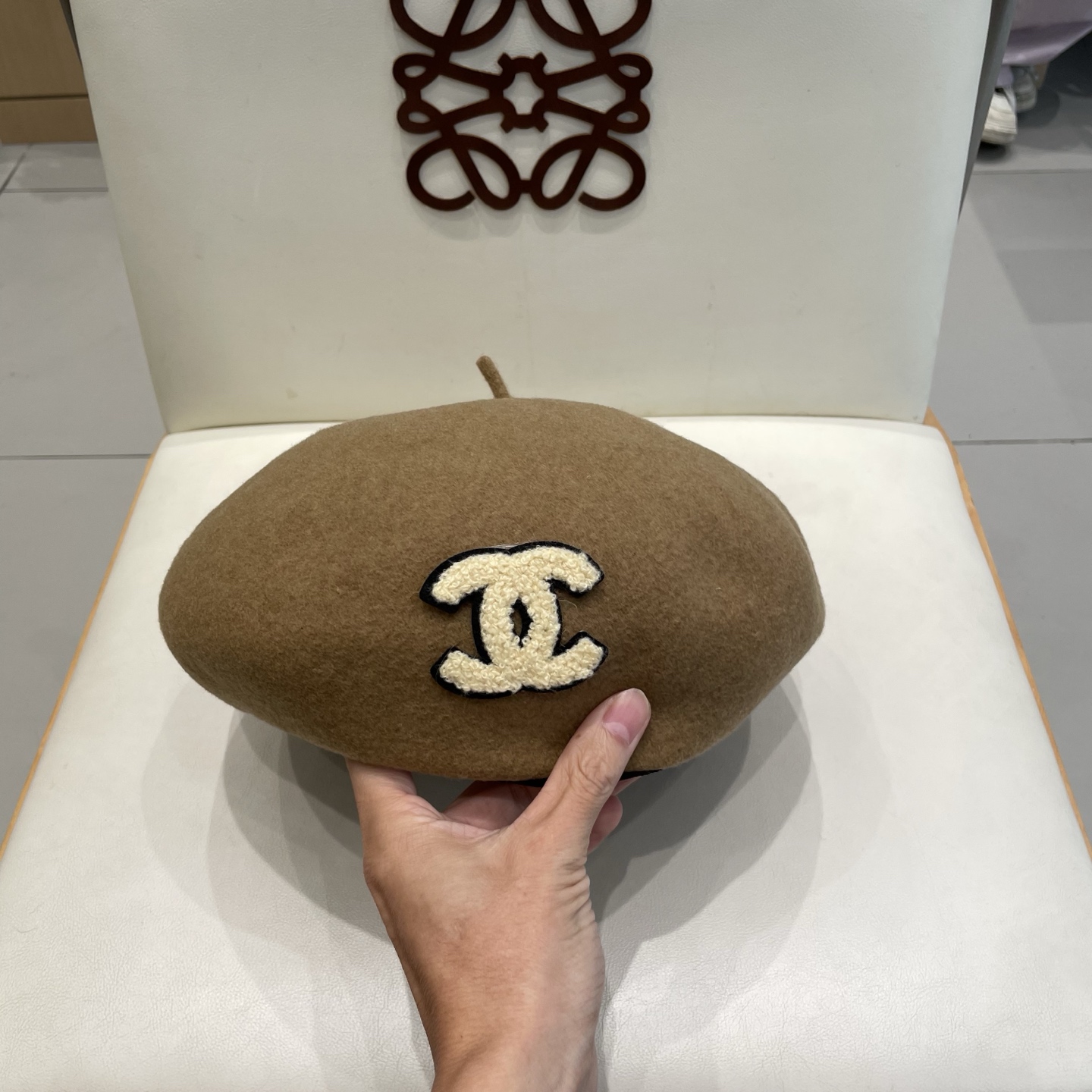  Chanel香奈儿羊毛贝雷帽，小香风贝雷帽，头围57cm