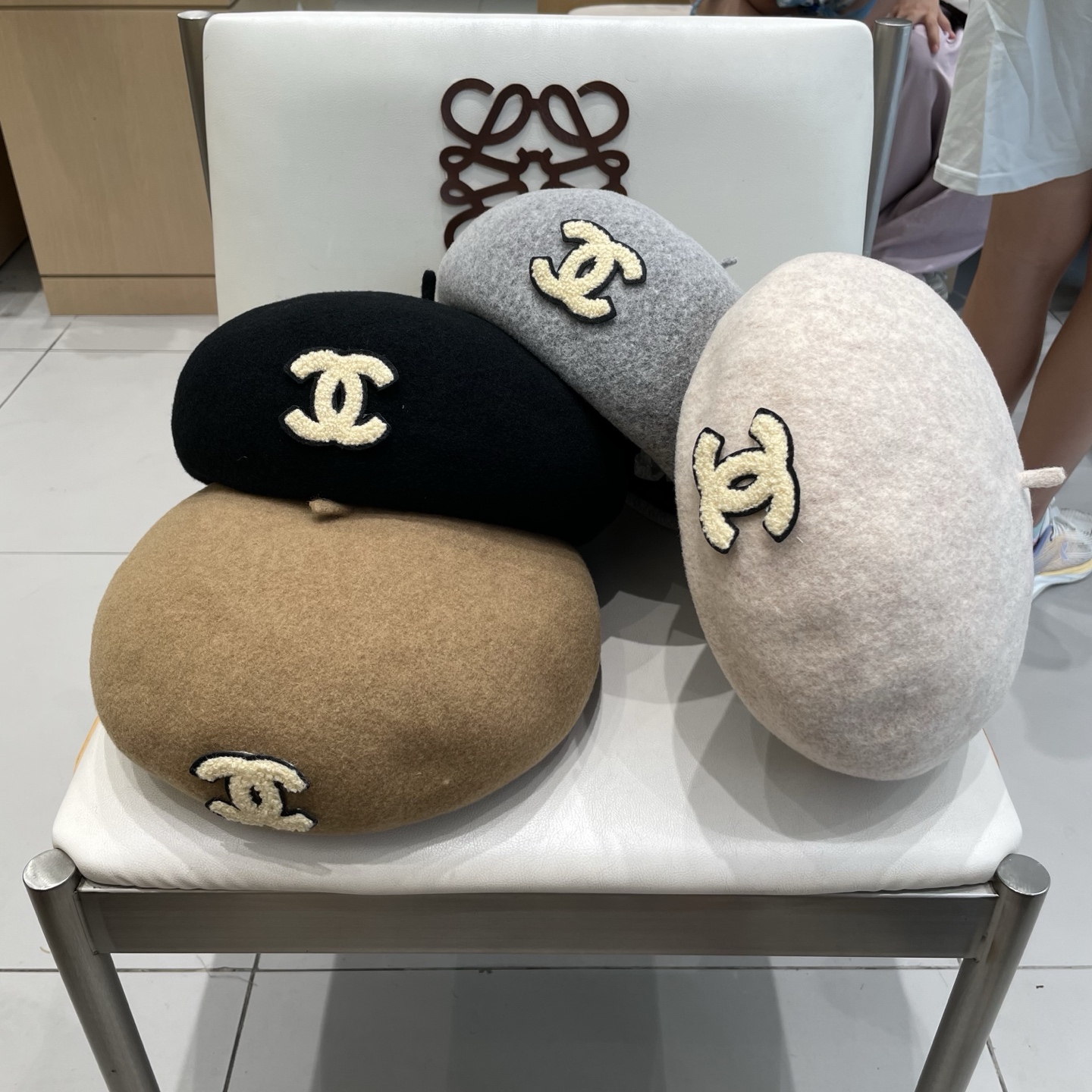  Chanel香奈儿羊毛贝雷帽，小香风贝雷帽，头围57cm