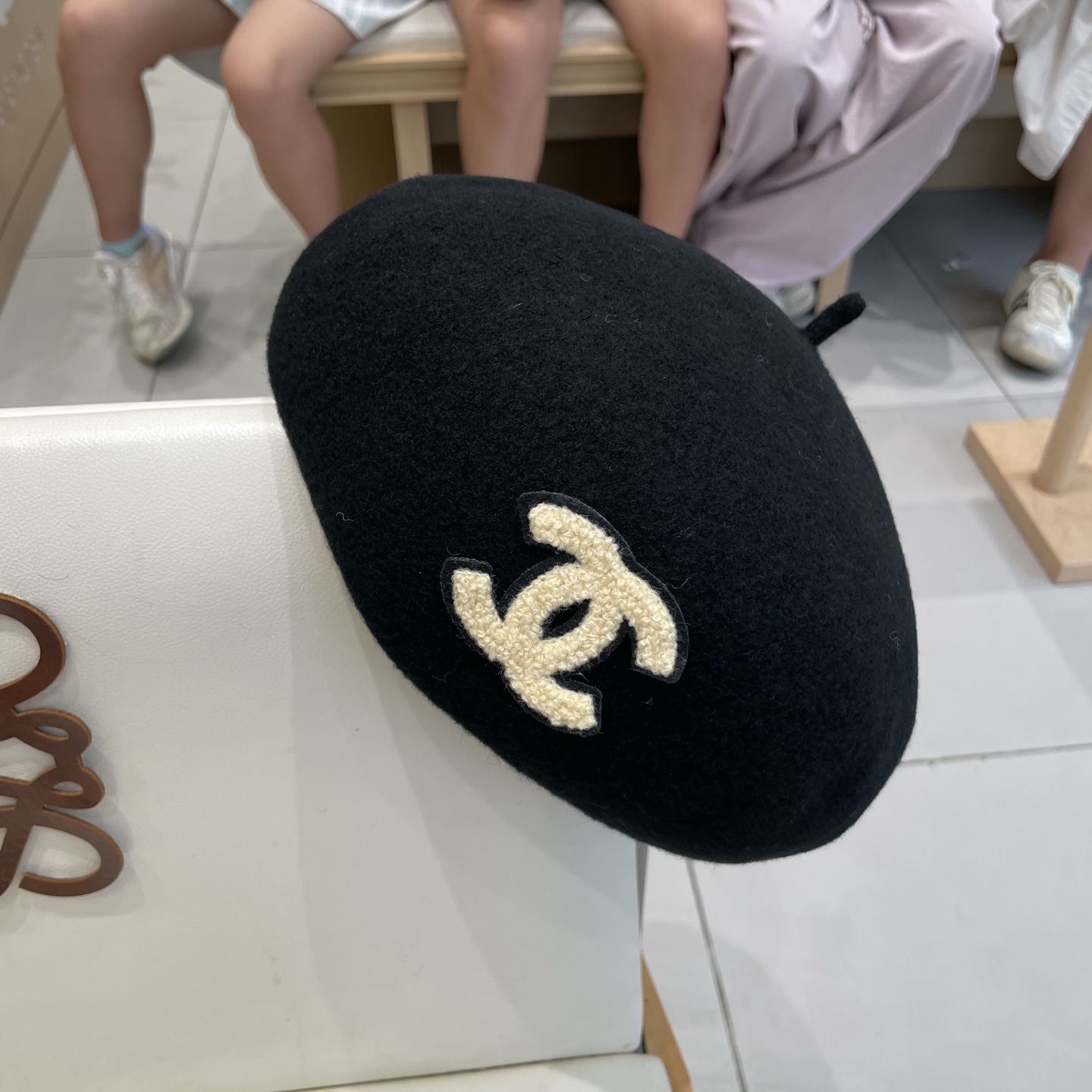  Chanel香奈儿羊毛贝雷帽，小香风贝雷帽，头围57cm