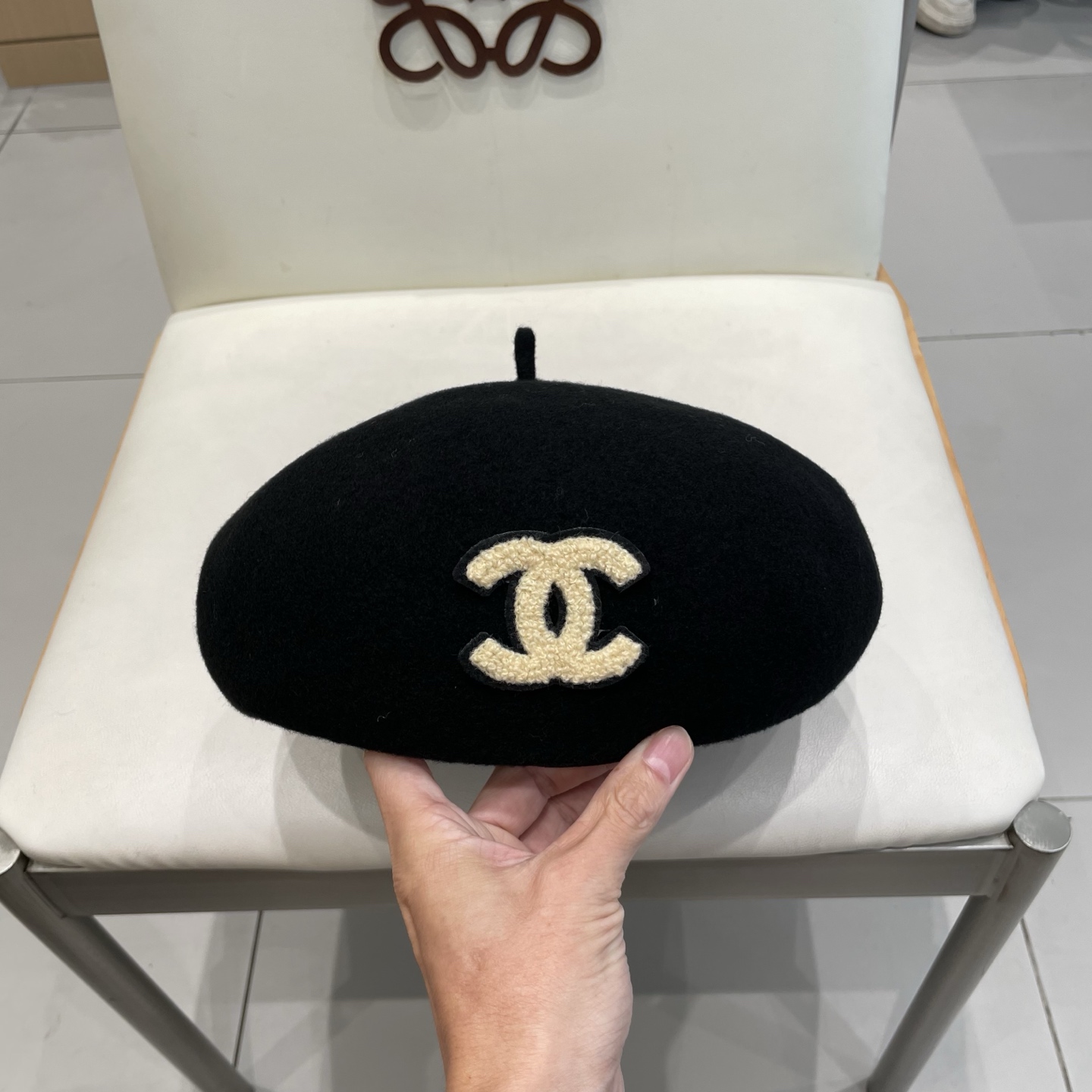  Chanel香奈儿羊毛贝雷帽，小香风贝雷帽，头围57cm