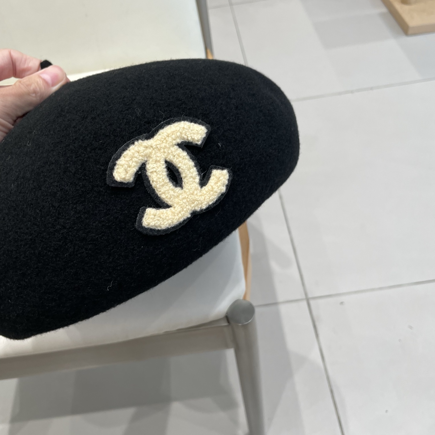  Chanel香奈儿羊毛贝雷帽，小香风贝雷帽，头围57cm