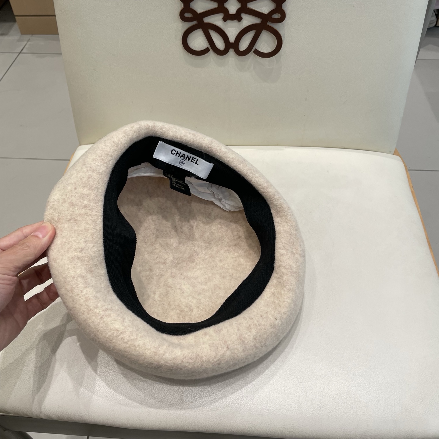  Chanel香奈儿羊毛贝雷帽，小香风贝雷帽，头围57cm