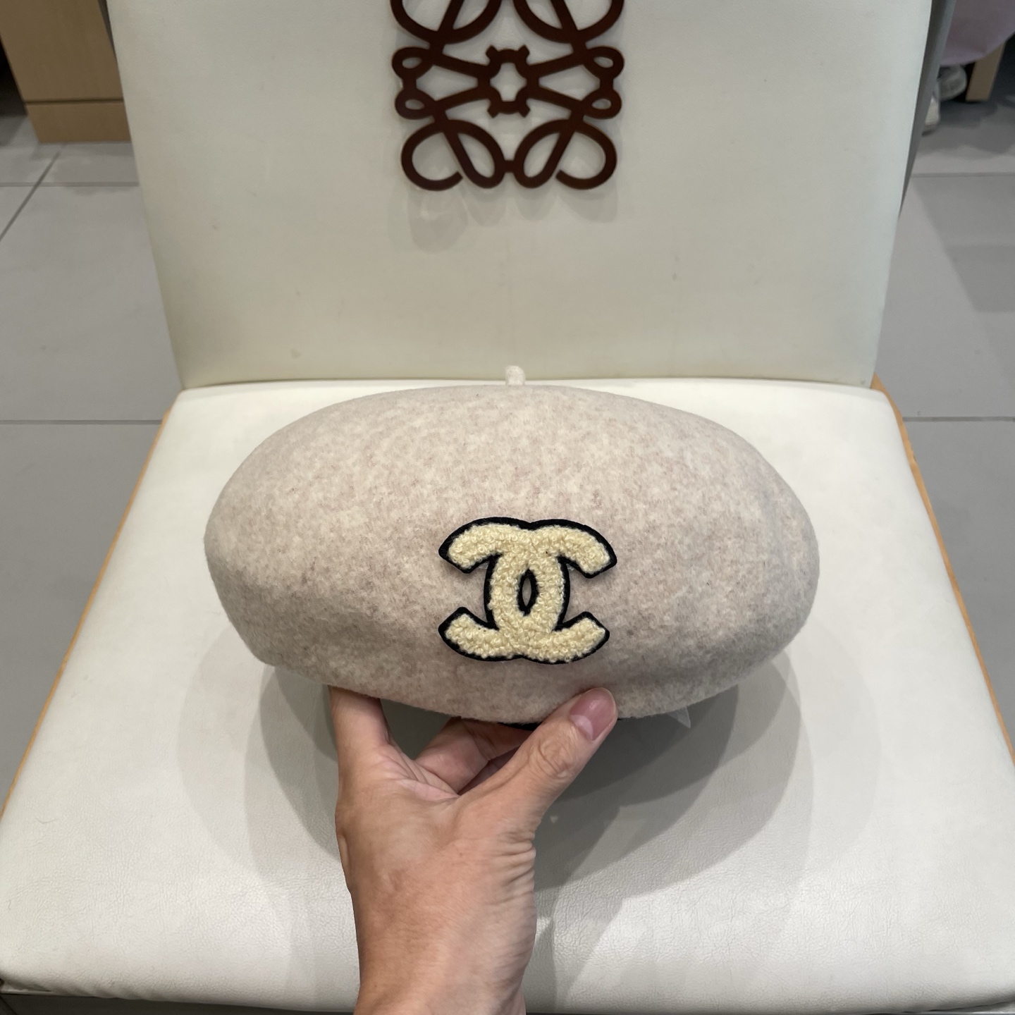  Chanel香奈儿羊毛贝雷帽，小香风贝雷帽，头围57cm