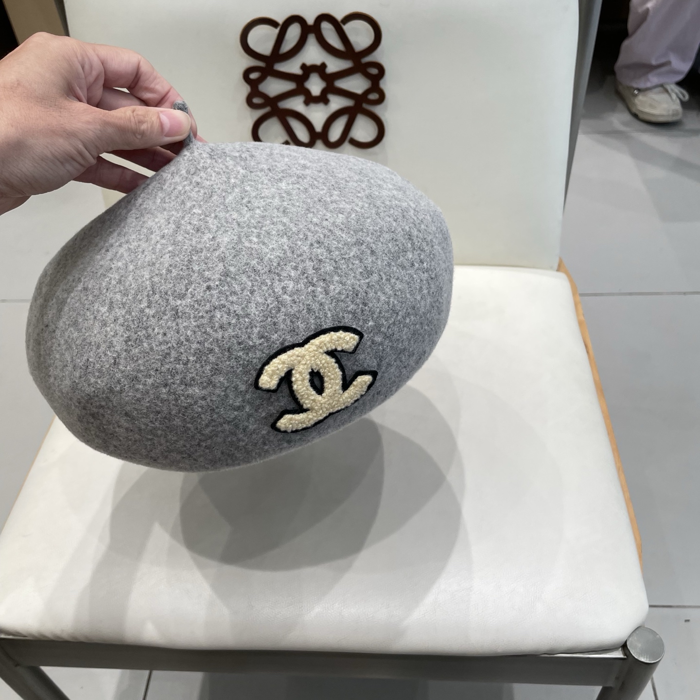  Chanel香奈儿羊毛贝雷帽，小香风贝雷帽，头围57cm