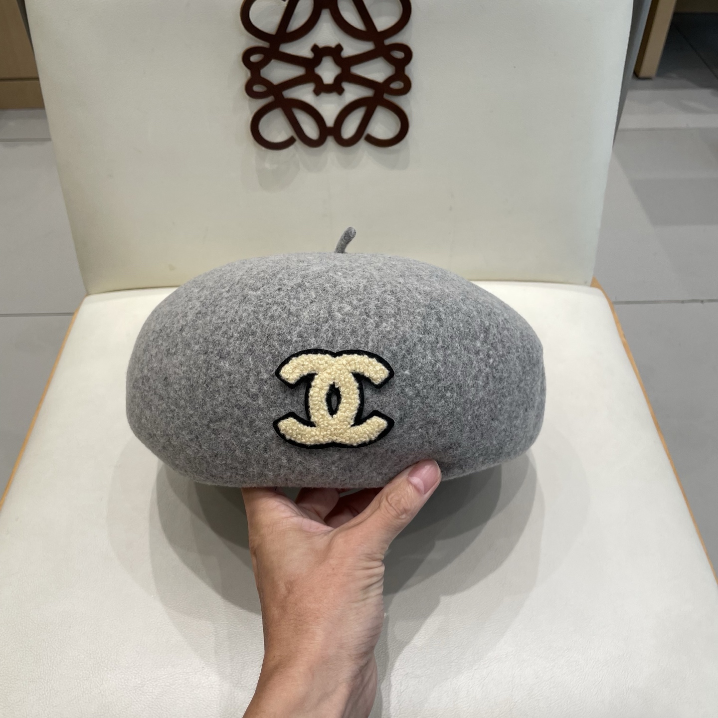  Chanel香奈儿羊毛贝雷帽，小香风贝雷帽，头围57cm