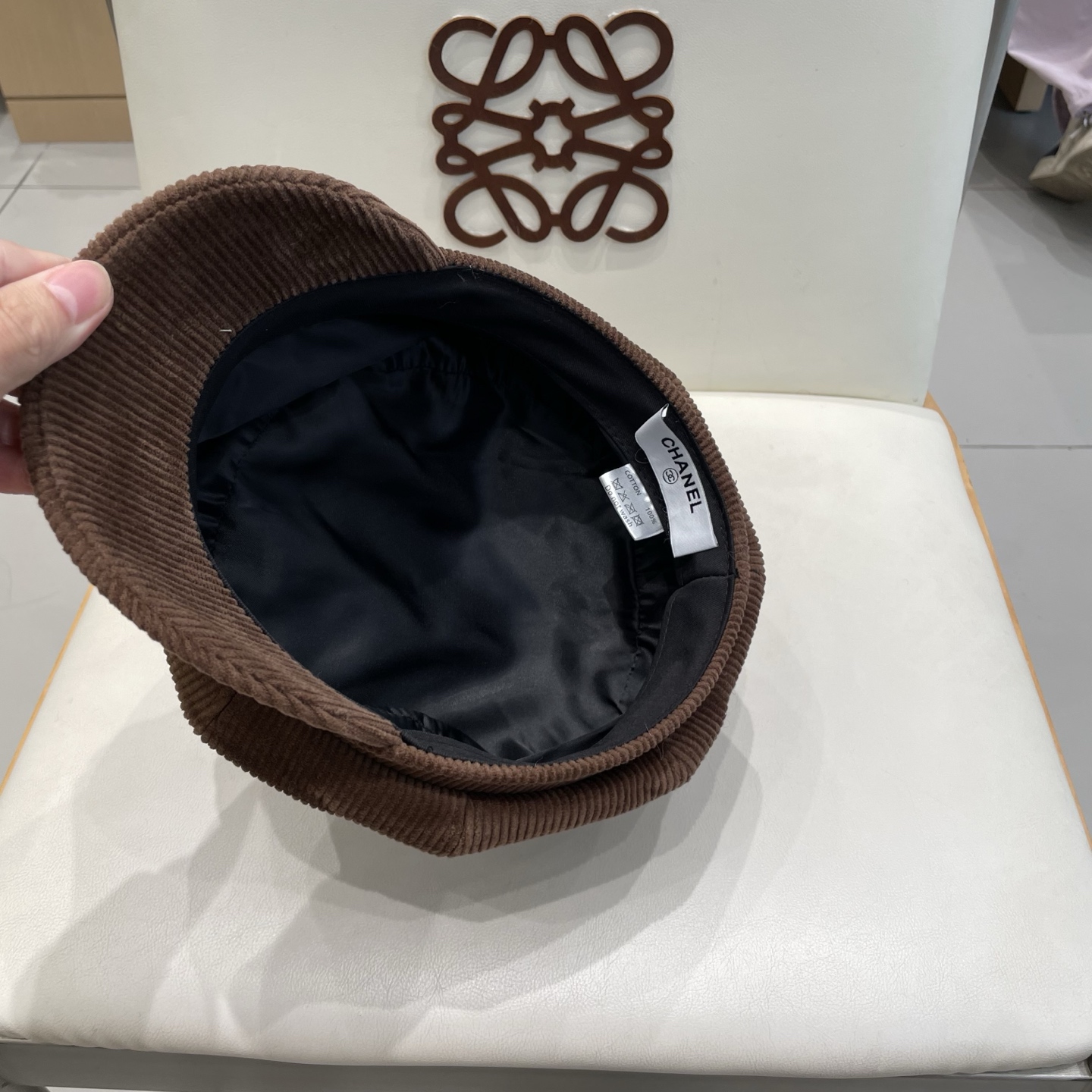  chane香奈儿l秋冬灯芯绒八角帽女复古做旧显脸小贝雷帽保暖画家帽潮