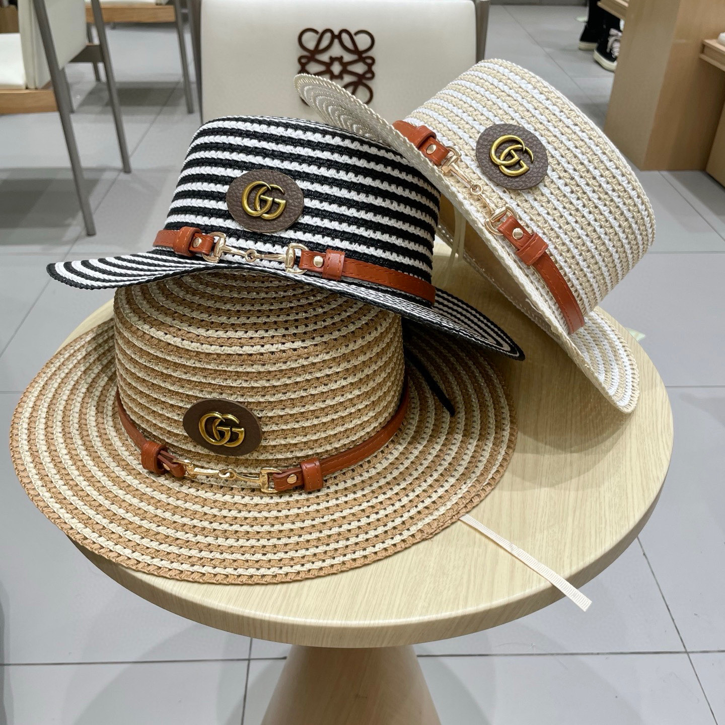  Gucci古奇2025新款草帽，名媛风遮阳帽，，旅游出街必备