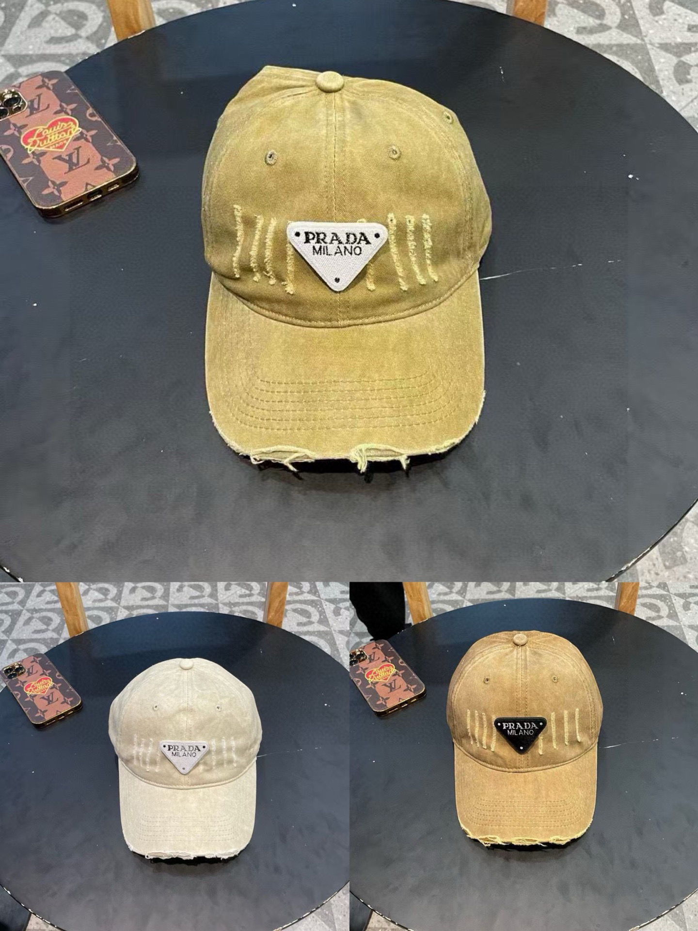  Prada普拉达2025早春新款大牌款棒球帽，经典款男女通用