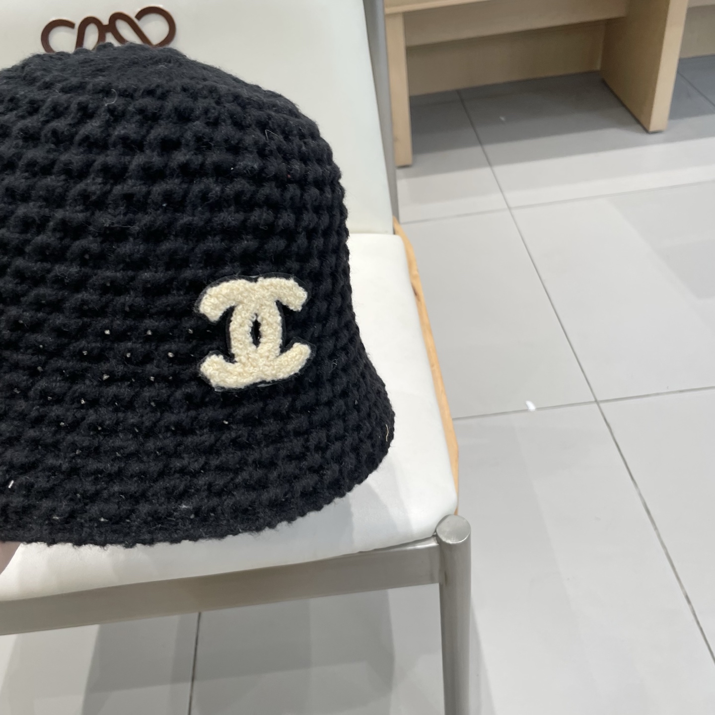 chanel香奈儿保暖米素颜女春夏帽格纹小水桶针织色潮渔夫帽子日系显脸盆帽遮脸