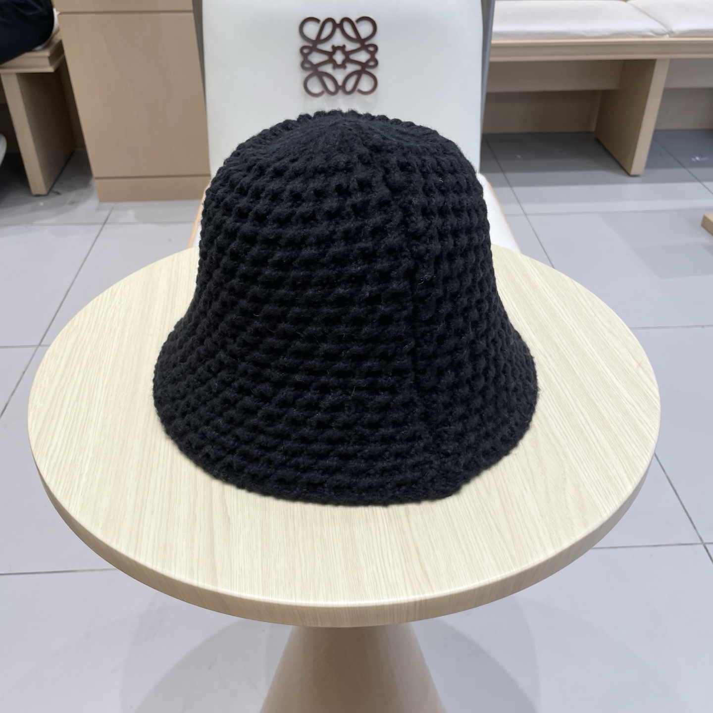 chanel香奈儿保暖米素颜女春夏帽格纹小水桶针织色潮渔夫帽子日系显脸盆帽遮脸