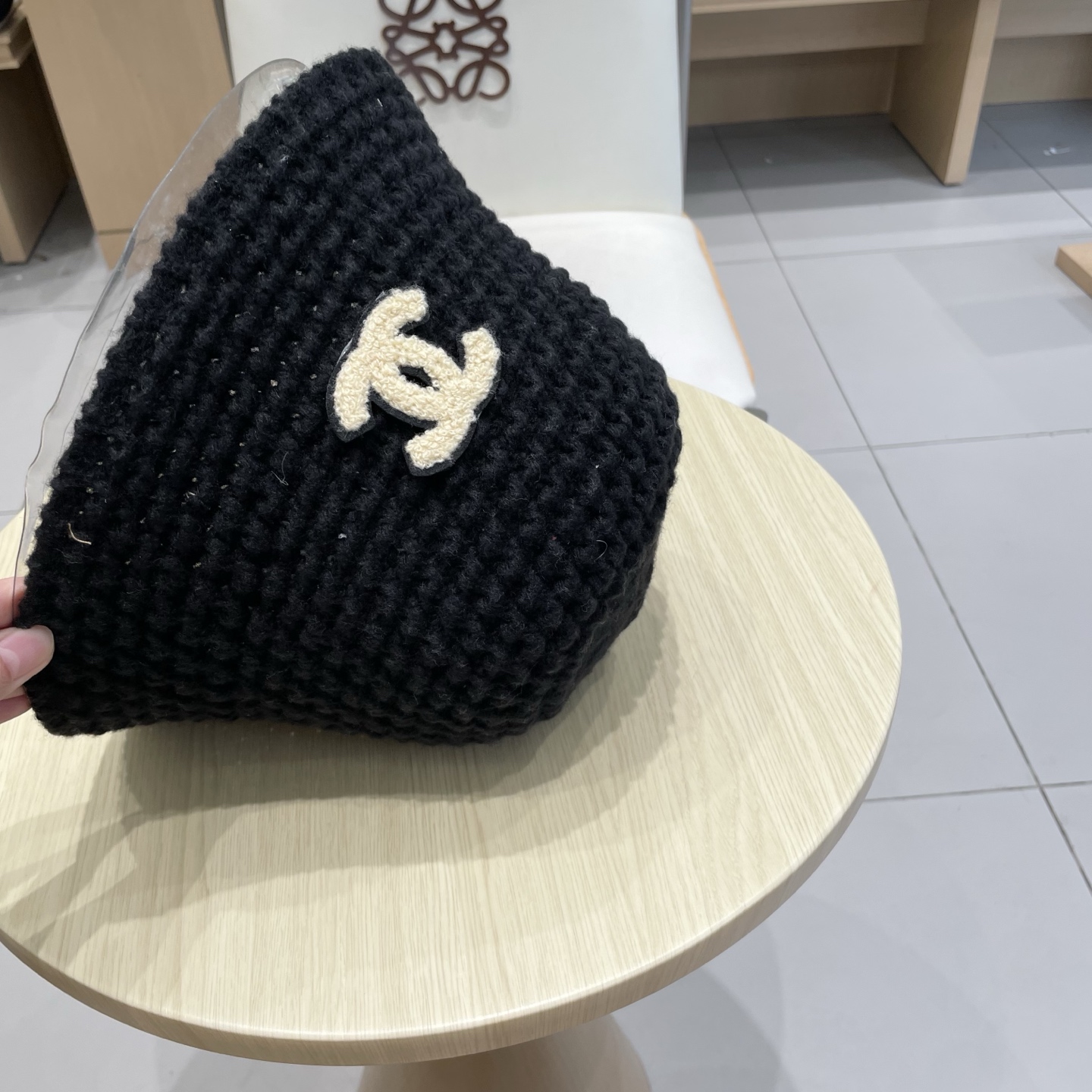 chanel香奈儿保暖米素颜女春夏帽格纹小水桶针织色潮渔夫帽子日系显脸盆帽遮脸