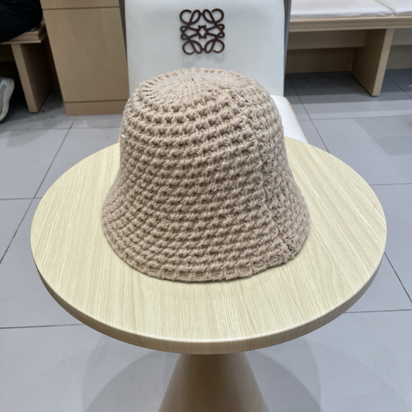 chanel香奈儿保暖米素颜女春夏帽格纹小水桶针织色潮渔夫帽子日系显脸盆帽遮脸