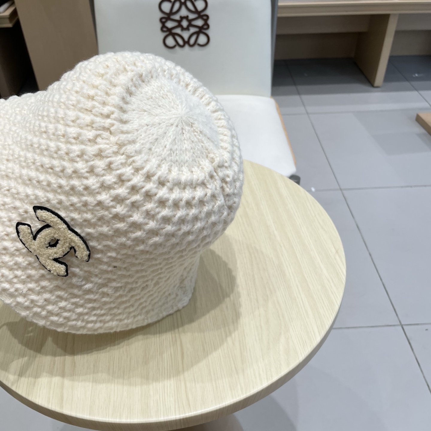 chanel香奈儿保暖米素颜女春夏帽格纹小水桶针织色潮渔夫帽子日系显脸盆帽遮脸