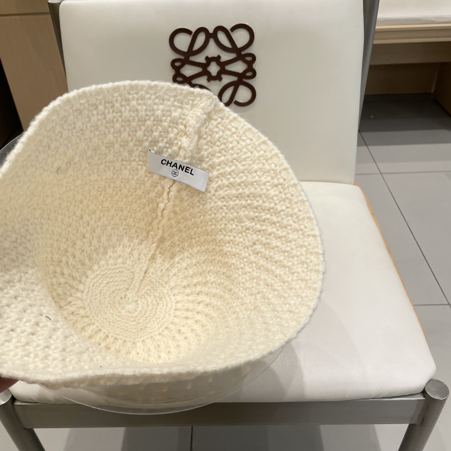 chanel香奈儿保暖米素颜女春夏帽格纹小水桶针织色潮渔夫帽子日系显脸盆帽遮脸