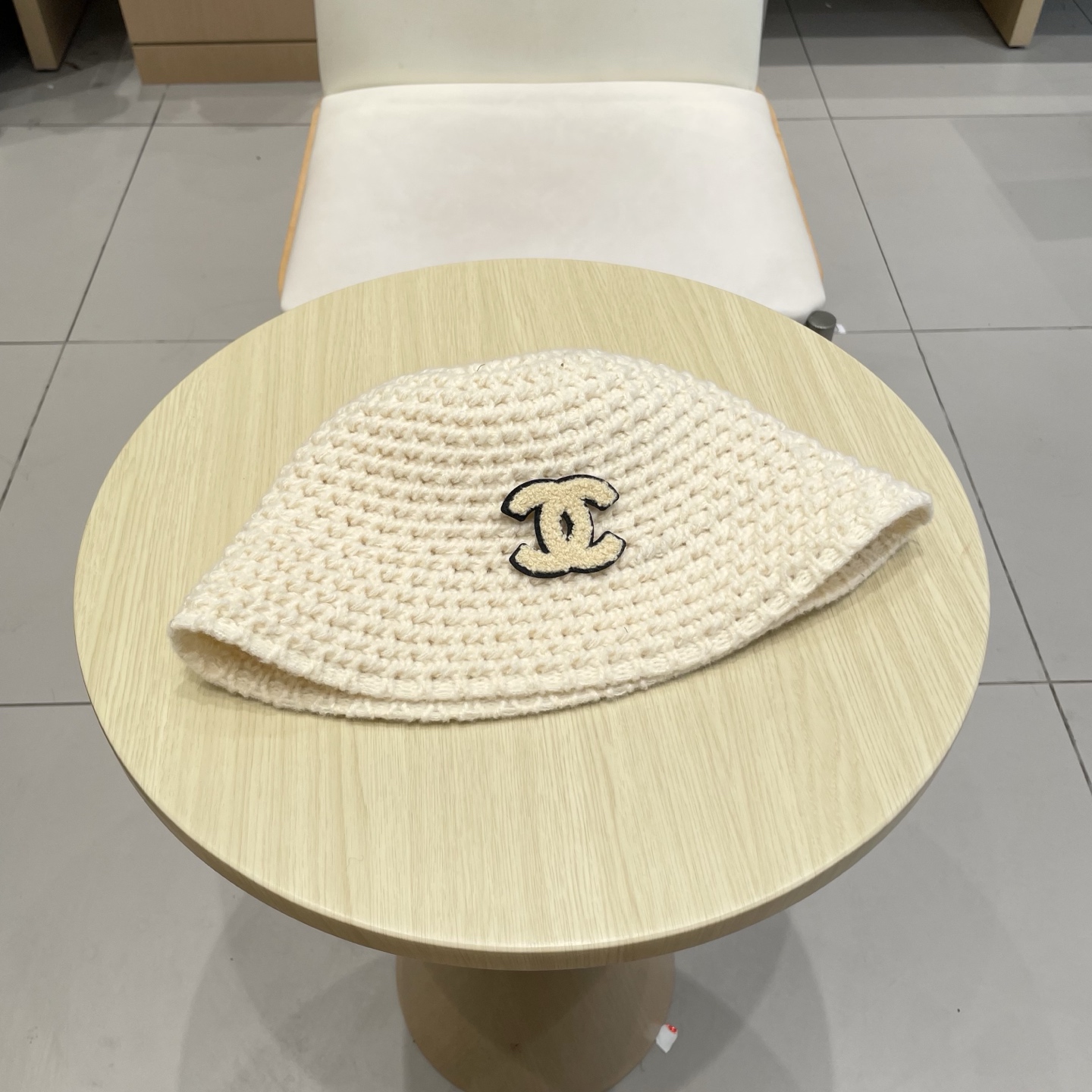 chanel香奈儿保暖米素颜女春夏帽格纹小水桶针织色潮渔夫帽子日系显脸盆帽遮脸