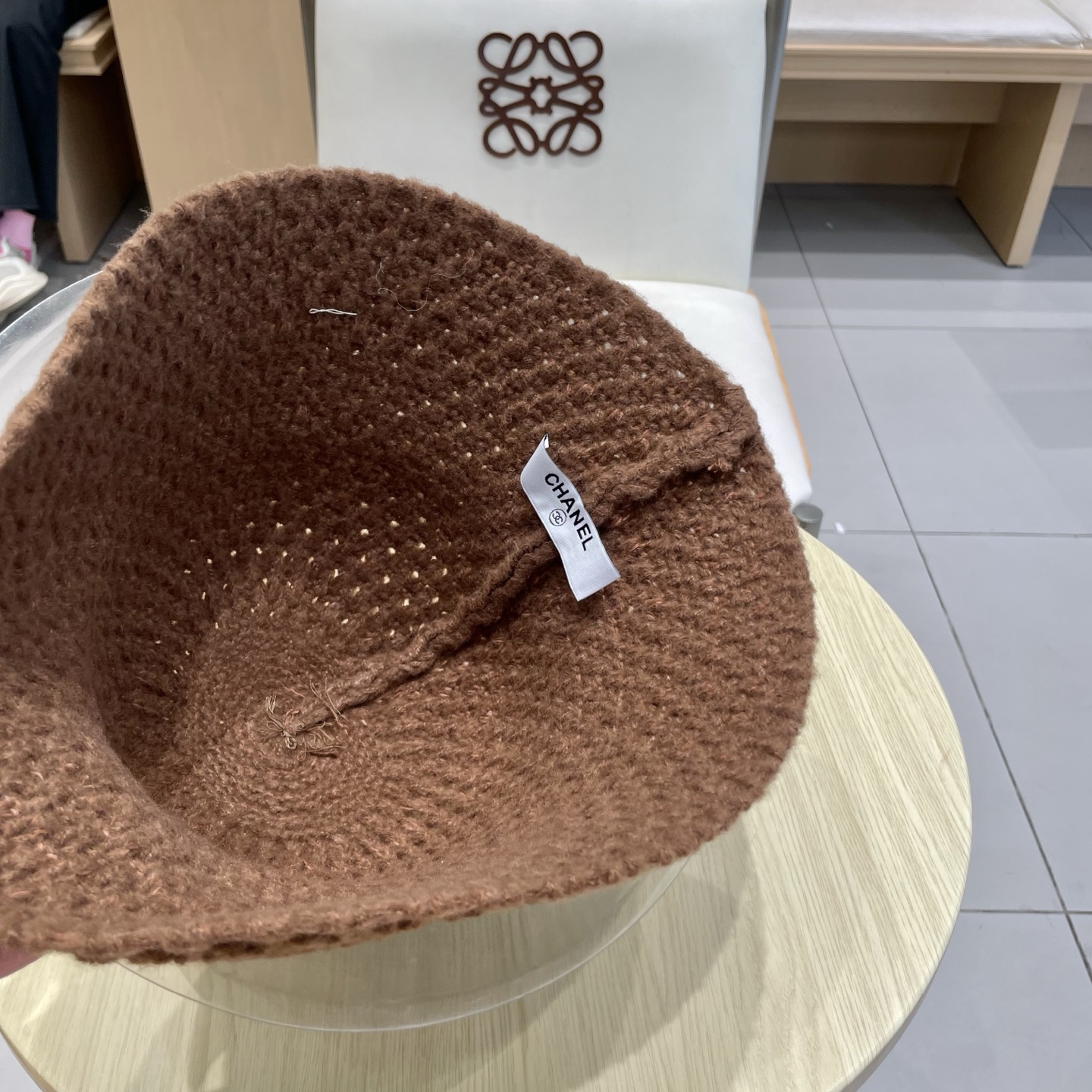 chanel香奈儿保暖米素颜女春夏帽格纹小水桶针织色潮渔夫帽子日系显脸盆帽遮脸