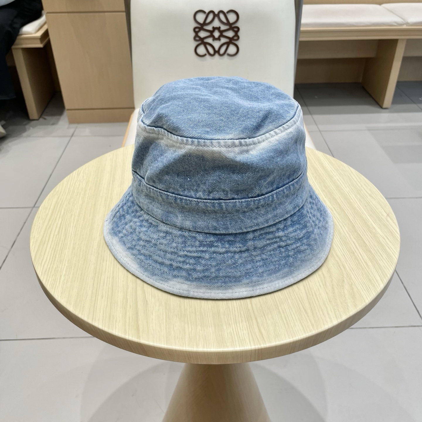chanel香奈儿秋款水洗渐变色牛仔布渔夫帽子男女日系复古简约遮阳防晒素颜牛仔盆帽