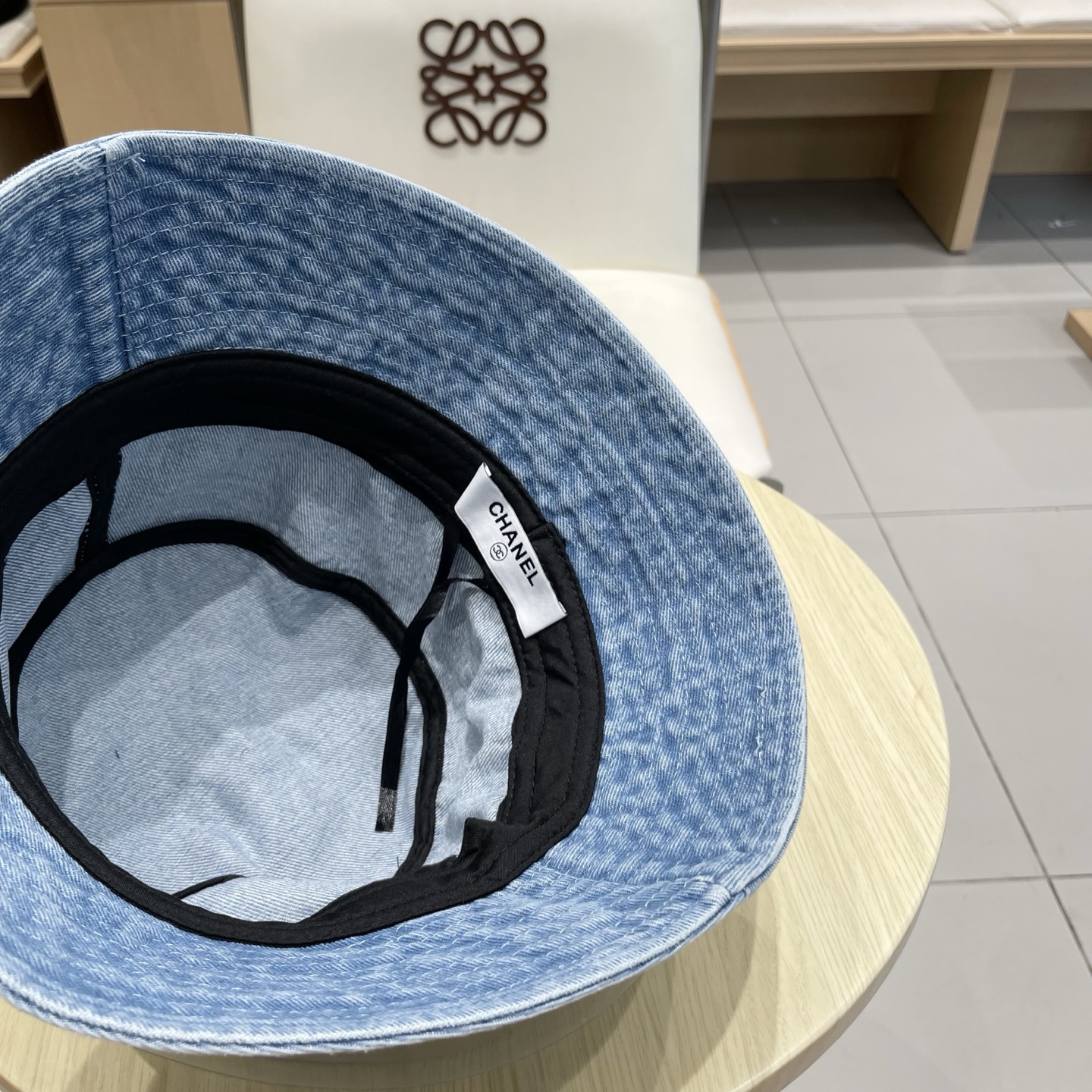 chanel香奈儿秋款水洗渐变色牛仔布渔夫帽子男女日系复古简约遮阳防晒素颜牛仔盆帽