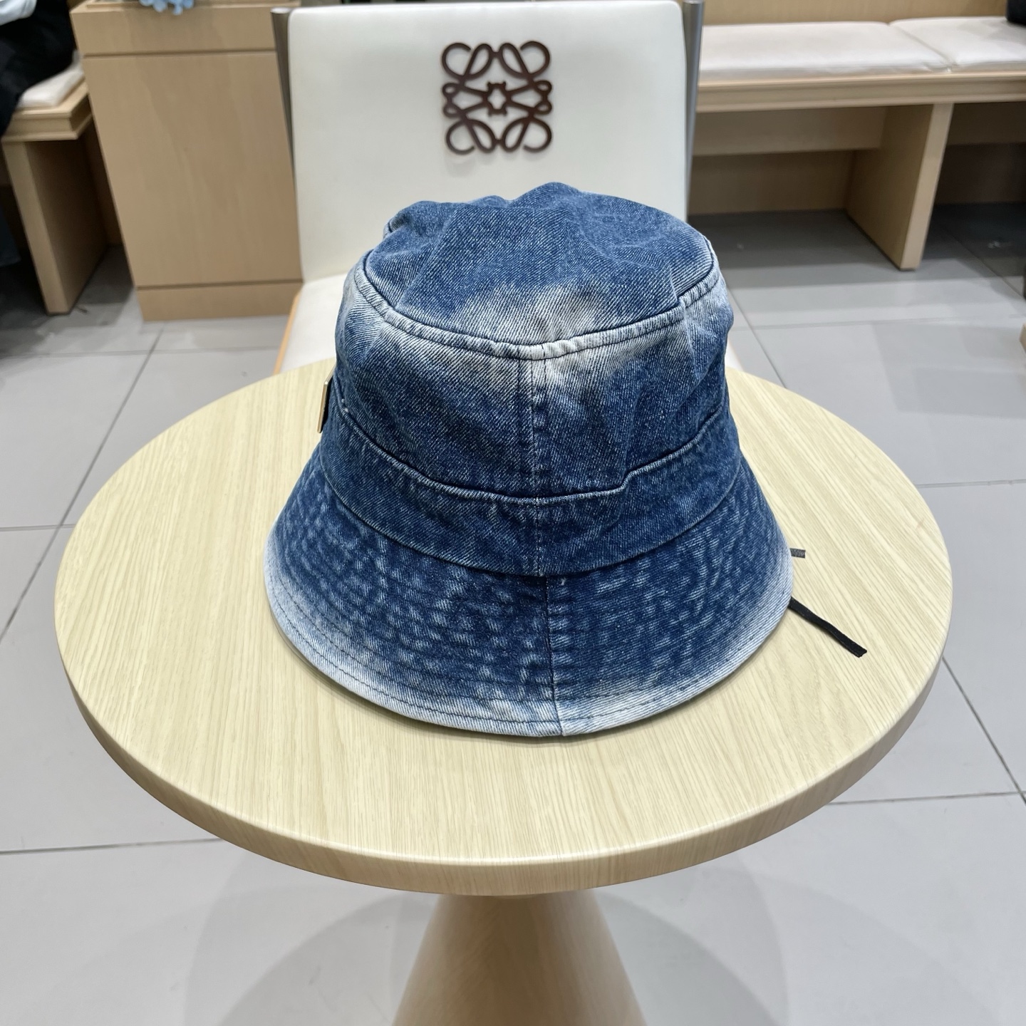 chanel香奈儿秋款水洗渐变色牛仔布渔夫帽子男女日系复古简约遮阳防晒素颜牛仔盆帽