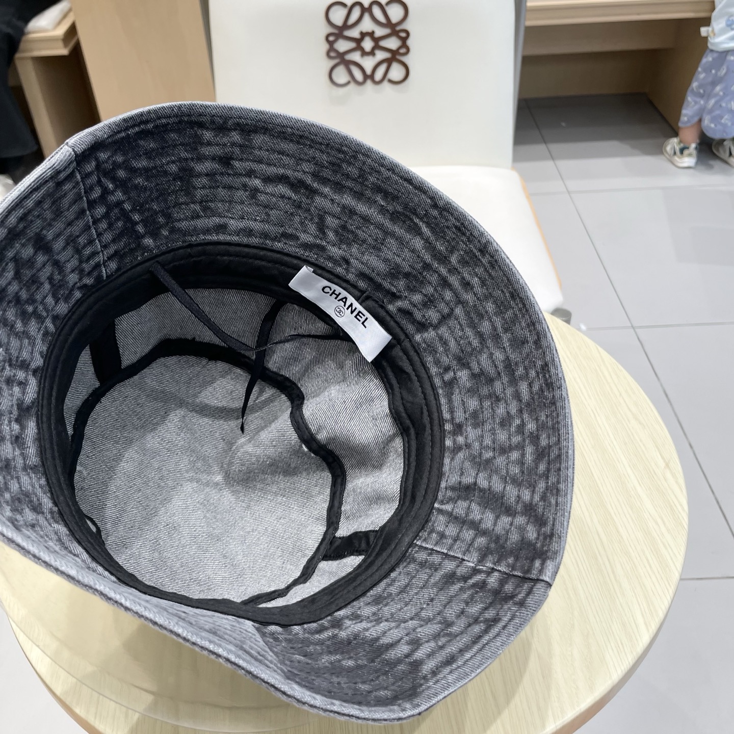 chanel香奈儿秋款水洗渐变色牛仔布渔夫帽子男女日系复古简约遮阳防晒素颜牛仔盆帽