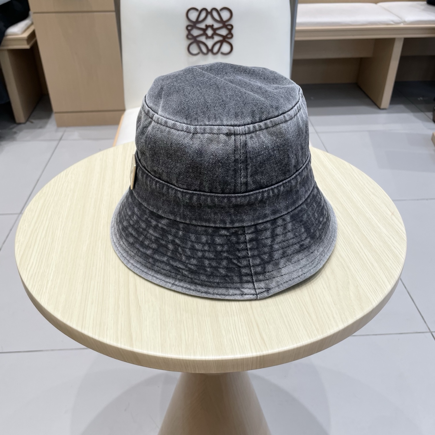 chanel香奈儿秋款水洗渐变色牛仔布渔夫帽子男女日系复古简约遮阳防晒素颜牛仔盆帽