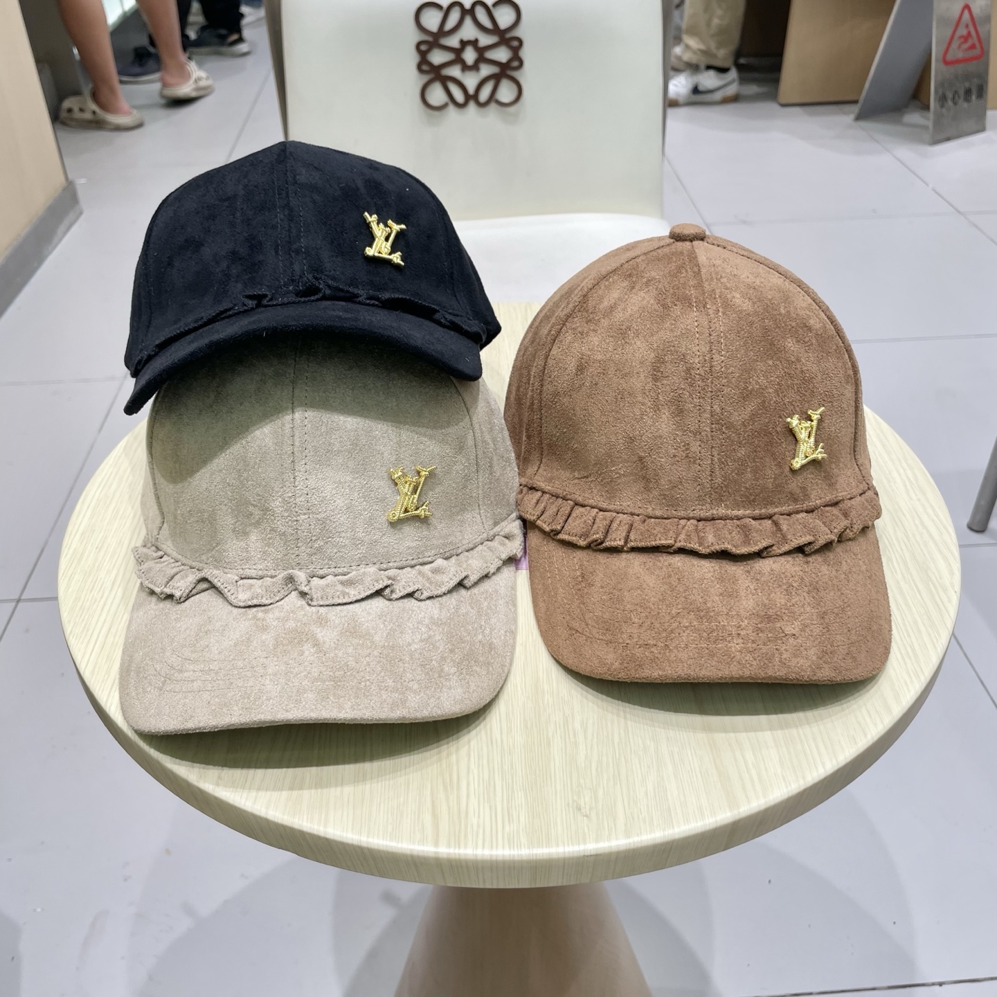 🧢路易威登LouisVuitton新款甜美花边棒球帽女早秋百搭休闲遮阳鸭舌帽子潮