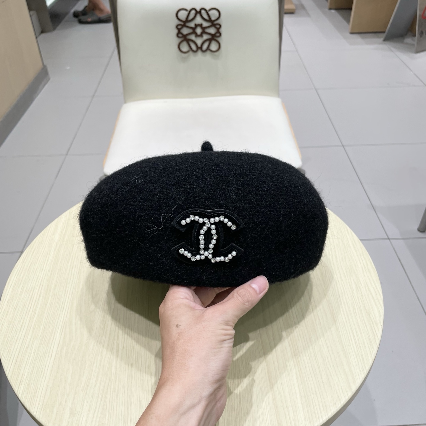 chanel香奈儿休闲文艺画家加厚立体羊毛贝雷复古帽款蓓蕾帽秋冬季的帽子显脸小