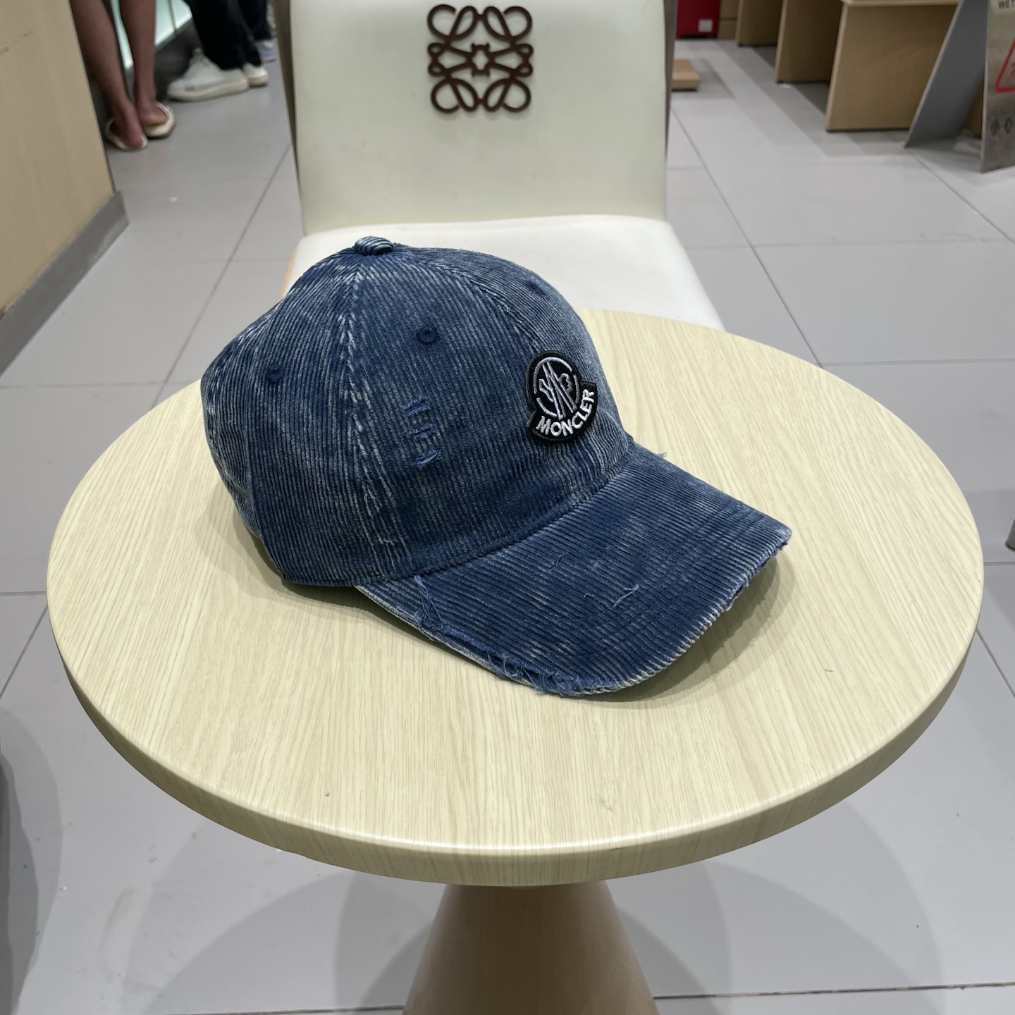 MONCLER蒙口纯棉灯芯绒棒球帽🧢，欧美重工手法，多重内里，曰韩潮流，时尚大气，帅哥美女必入款❤️❤️