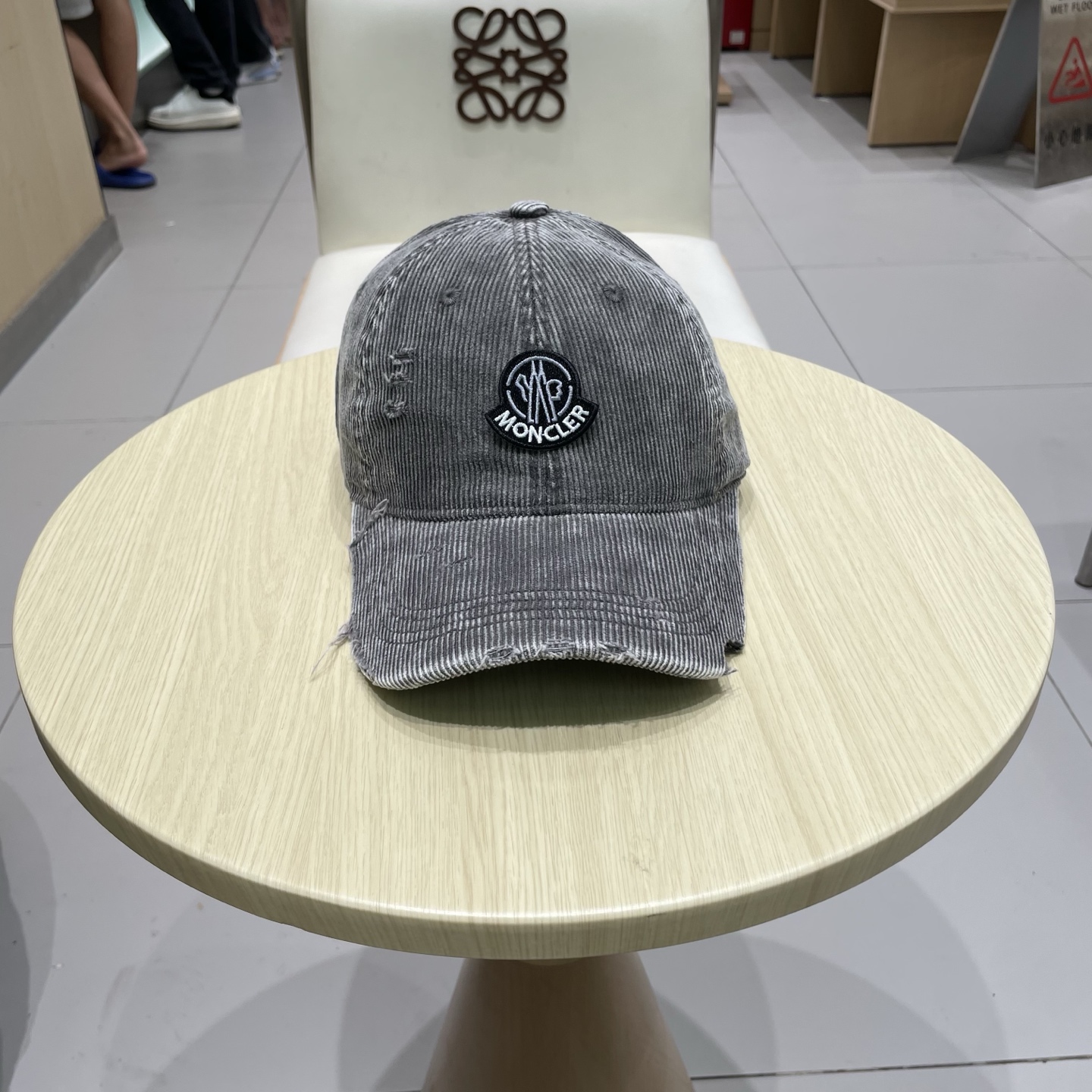 MONCLER蒙口纯棉灯芯绒棒球帽🧢，欧美重工手法，多重内里，曰韩潮流，时尚大气，帅哥美女必入款❤️❤️