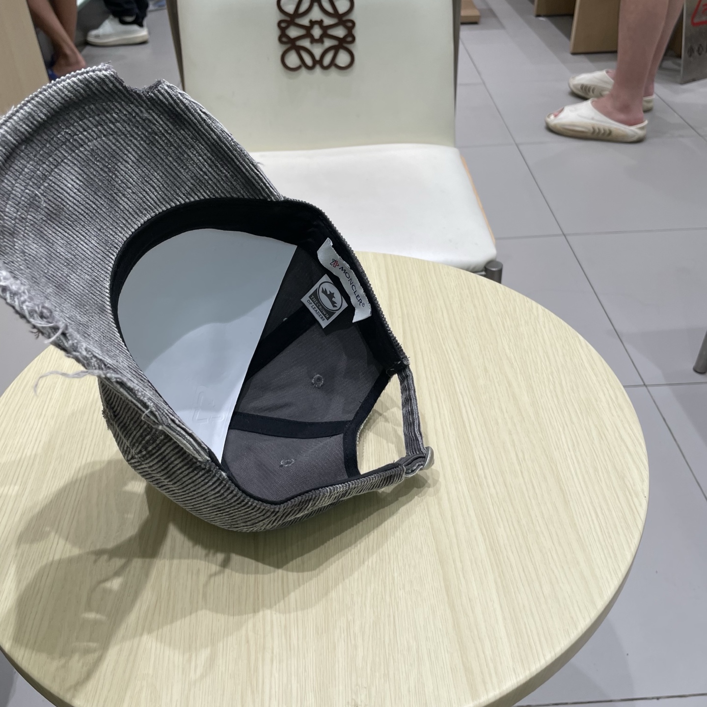 MONCLER蒙口纯棉灯芯绒棒球帽🧢，欧美重工手法，多重内里，曰韩潮流，时尚大气，帅哥美女必入款❤️❤️