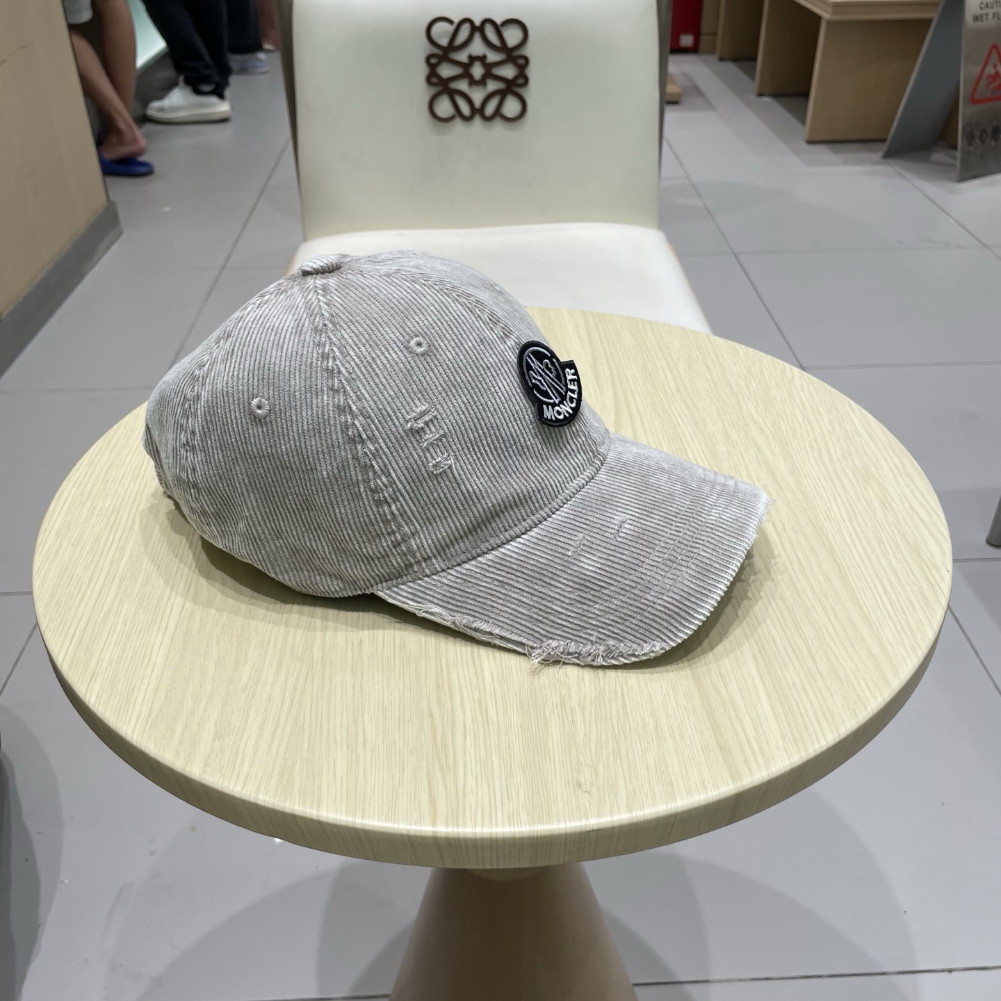 MONCLER蒙口纯棉灯芯绒棒球帽🧢，欧美重工手法，多重内里，曰韩潮流，时尚大气，帅哥美女必入款❤️❤️