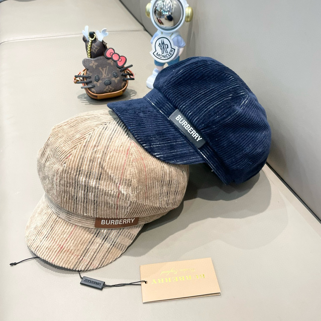   Burberry巴宝莉秋冬款南瓜帽，八角画家帽头围57cm