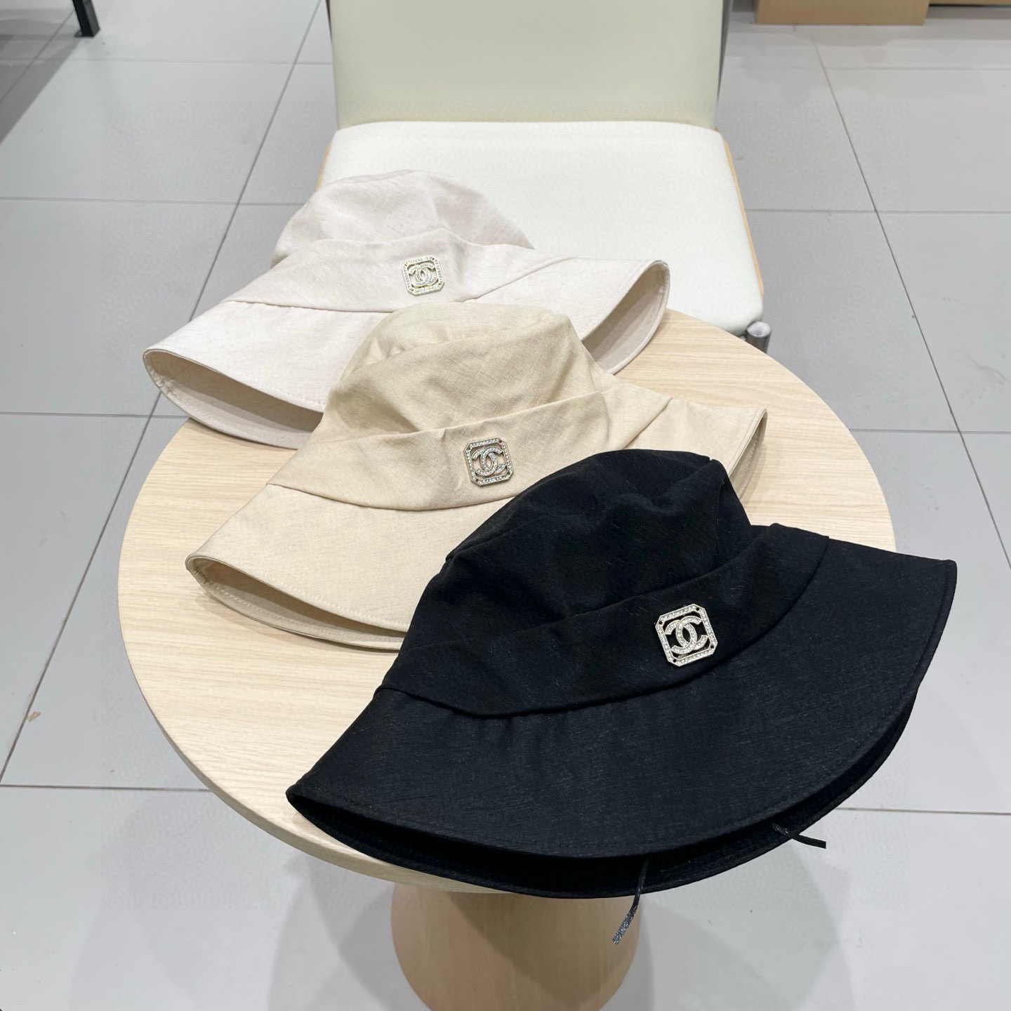  Chanel香奈儿遮阳渔夫帽，可折叠，头围57cm