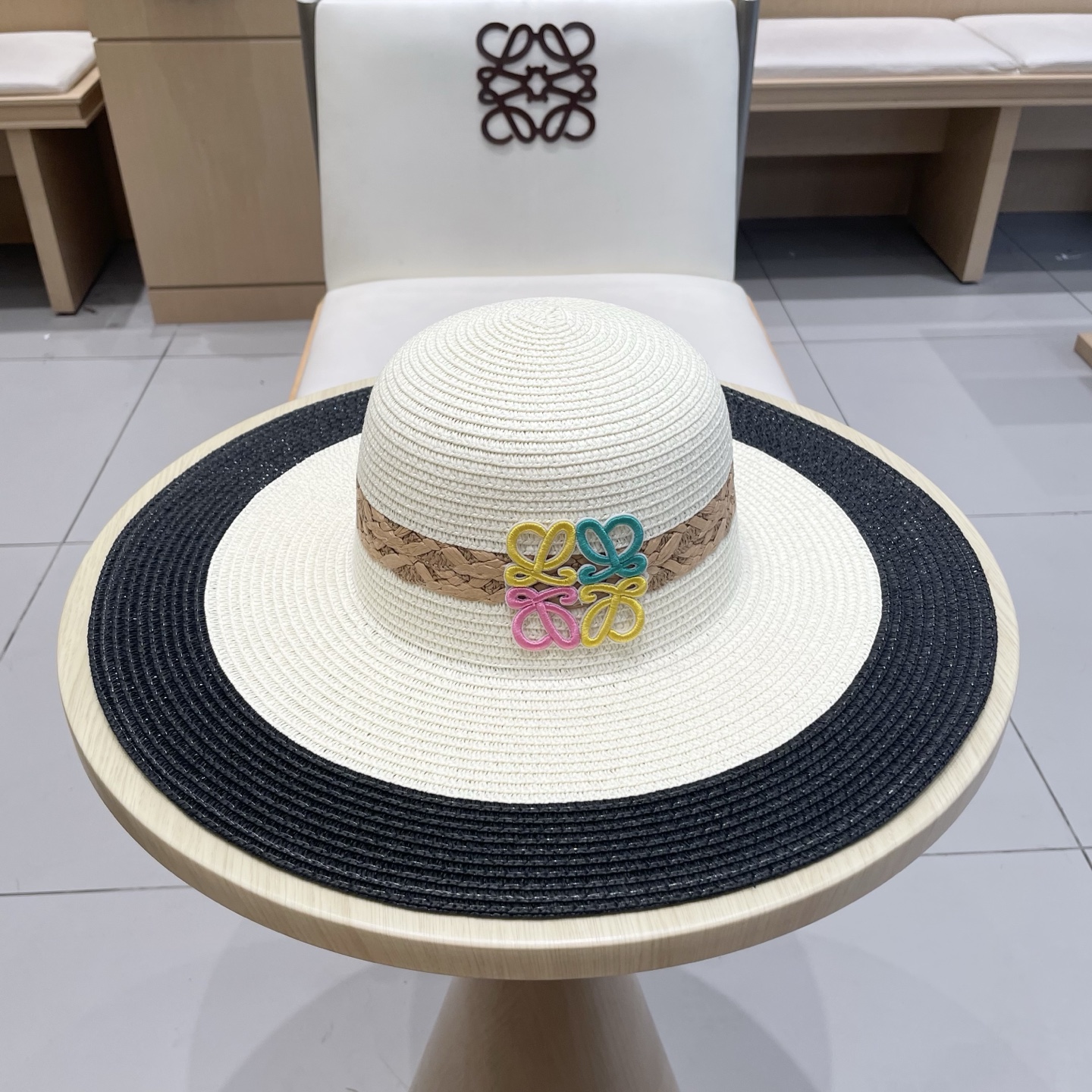 P85 miumiu缪缪新款水桶遮阳帽,遮阳草帽,头围57cm