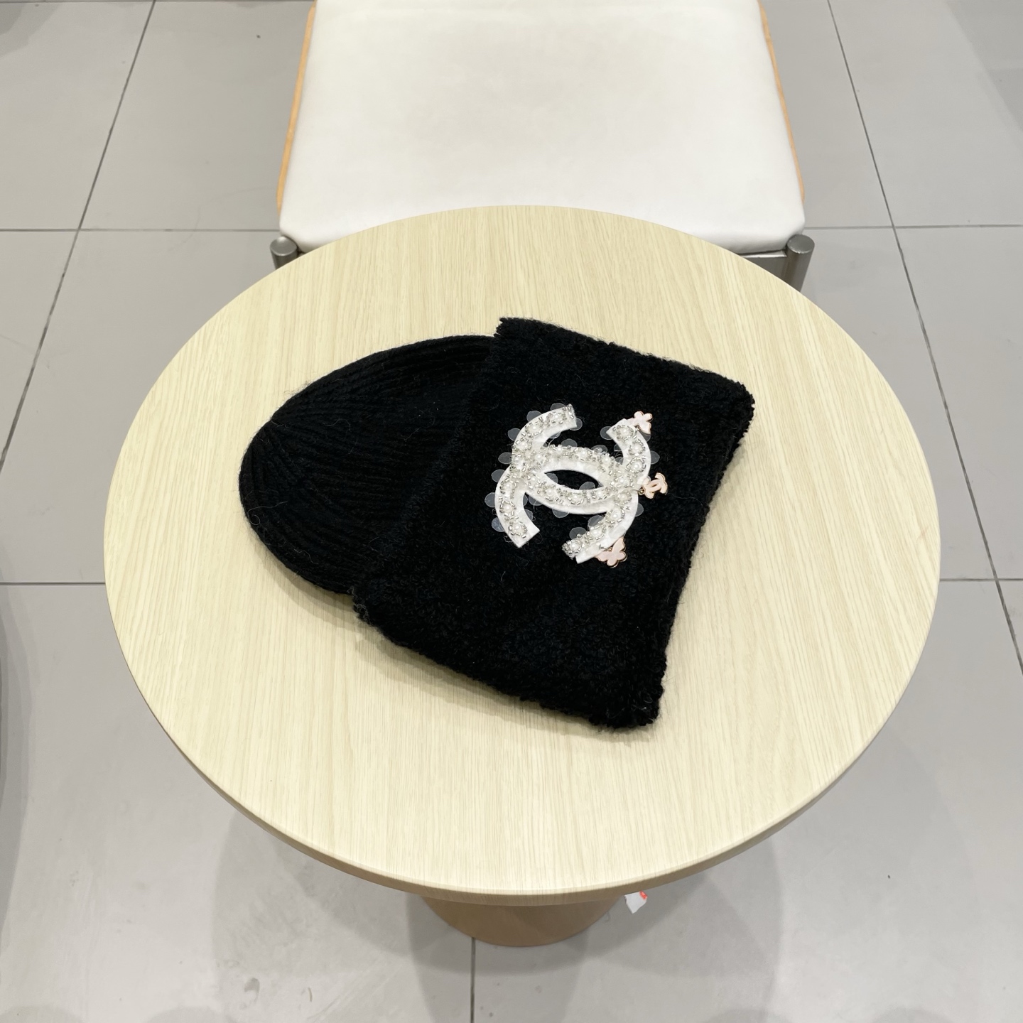  chanel香奈儿高品质50兔毛，50羊毛毛线帽甜美减龄针织帽加大显脸小保暖套头帽冬帽