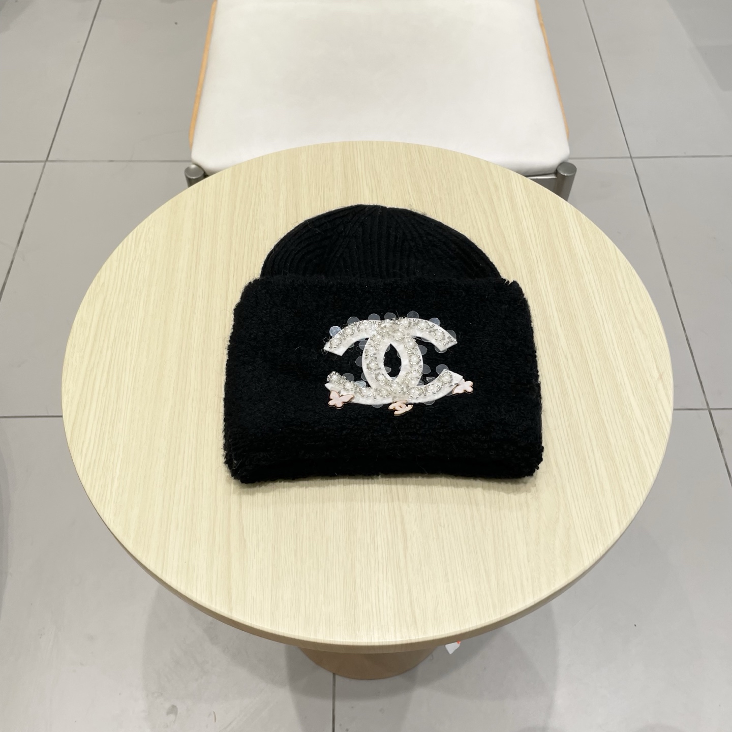  chanel香奈儿高品质50兔毛，50羊毛毛线帽甜美减龄针织帽加大显脸小保暖套头帽冬帽