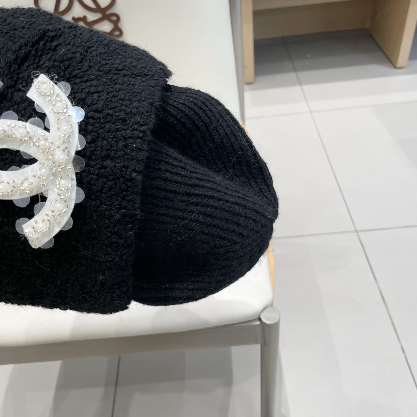  chanel香奈儿高品质50兔毛，50羊毛毛线帽甜美减龄针织帽加大显脸小保暖套头帽冬帽