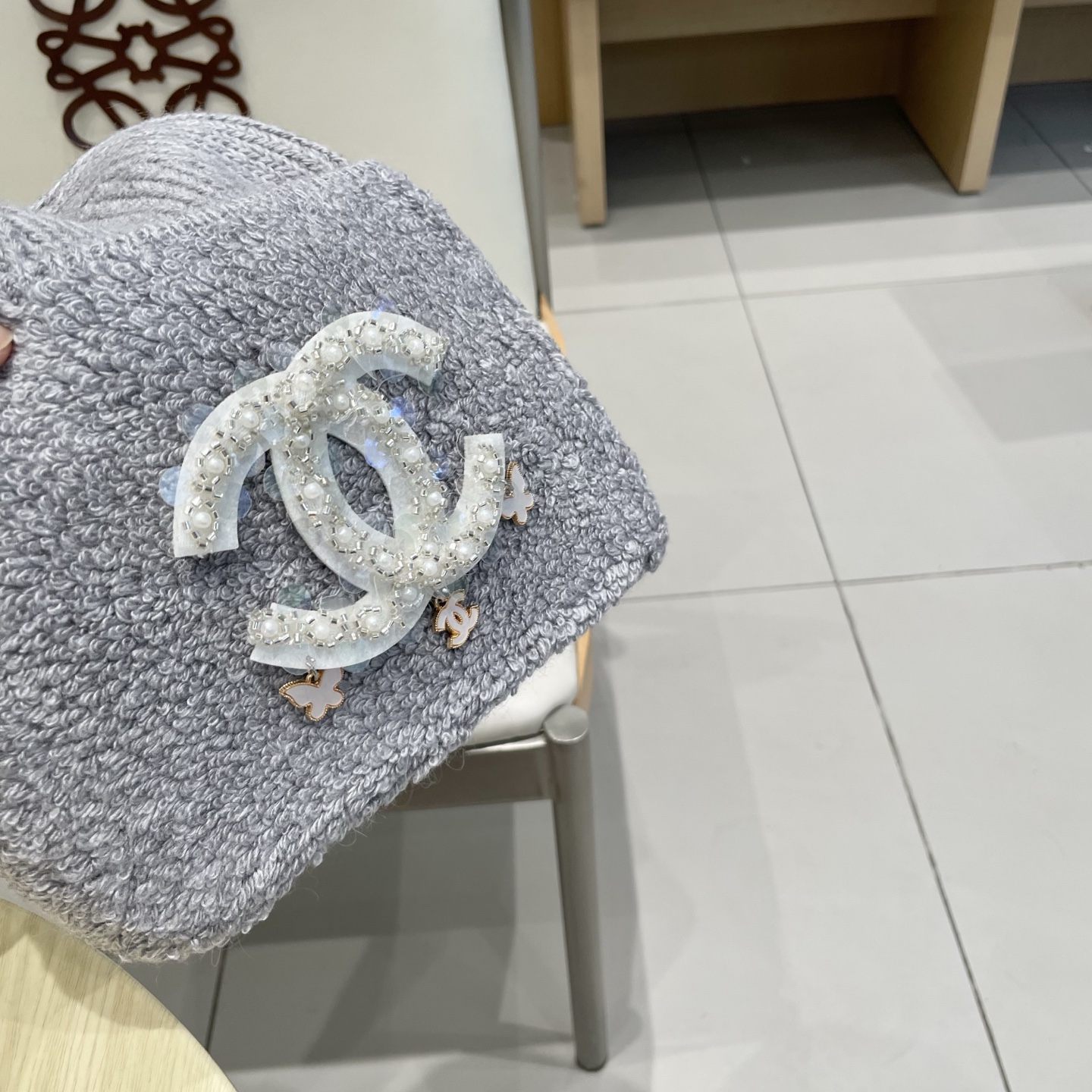  chanel香奈儿高品质50兔毛，50羊毛毛线帽甜美减龄针织帽加大显脸小保暖套头帽冬帽