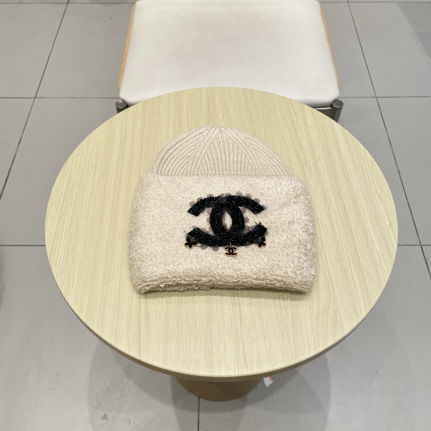  chanel香奈儿高品质50兔毛，50羊毛毛线帽甜美减龄针织帽加大显脸小保暖套头帽冬帽