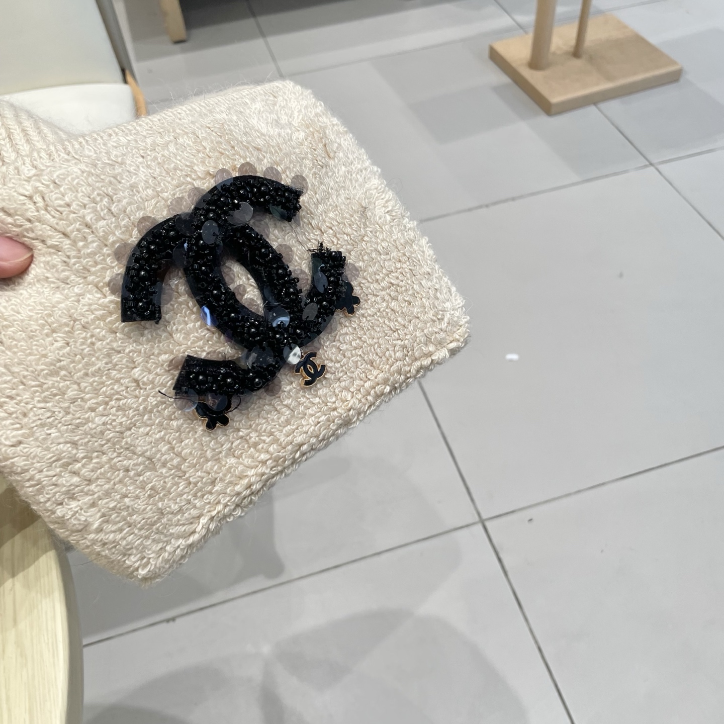  chanel香奈儿高品质50兔毛，50羊毛毛线帽甜美减龄针织帽加大显脸小保暖套头帽冬帽