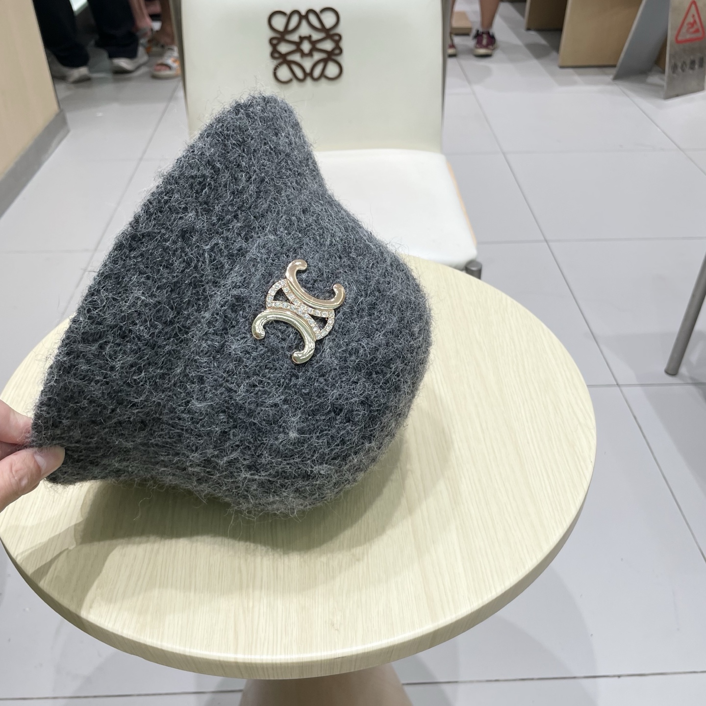 celine塞琳2025秋冬针织渔夫帽子女韩版加厚保暖时尚盆帽纯色百搭素颜显脸小