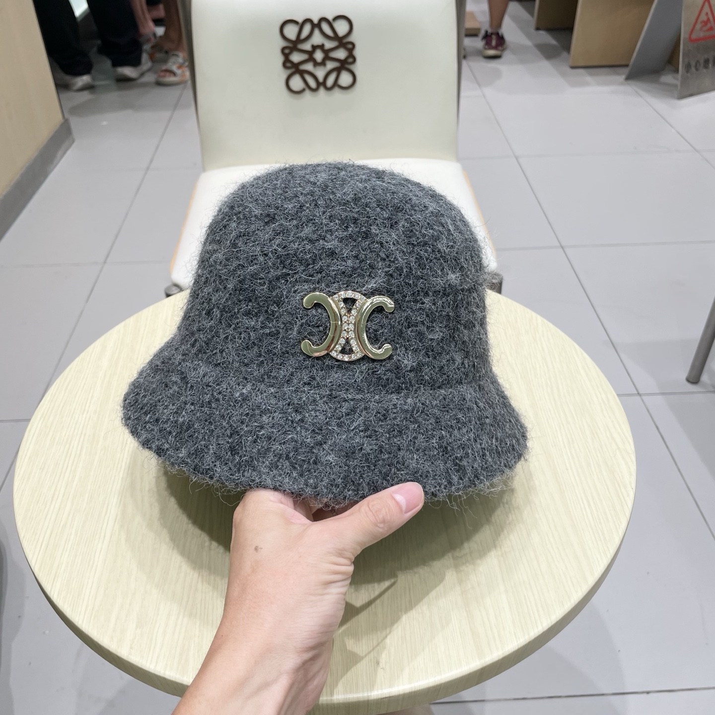 celine塞琳2025秋冬针织渔夫帽子女韩版加厚保暖时尚盆帽纯色百搭素颜显脸小