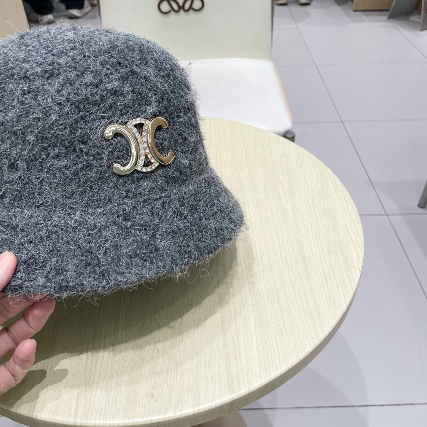 celine塞琳2025秋冬针织渔夫帽子女韩版加厚保暖时尚盆帽纯色百搭素颜显脸小