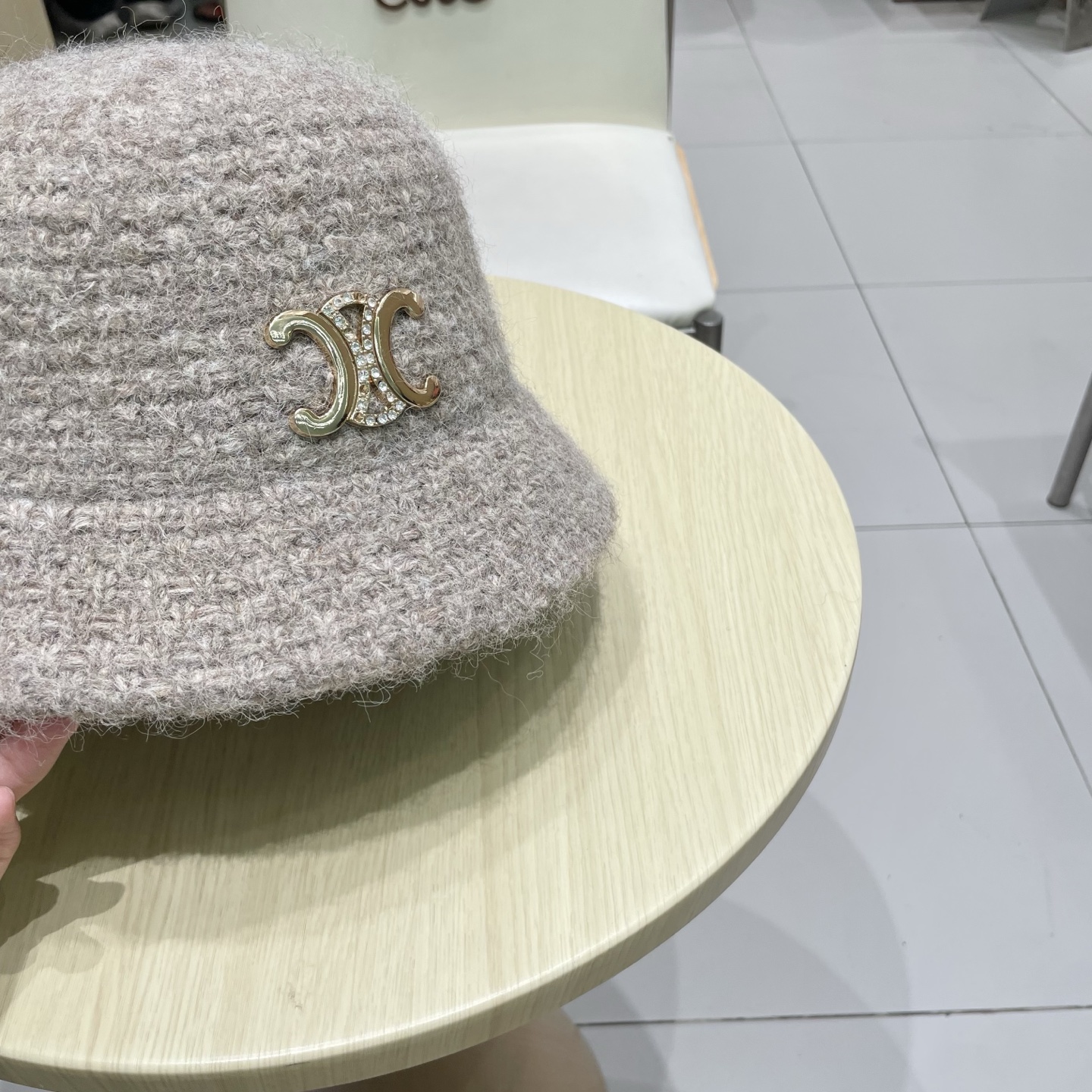 celine塞琳2025秋冬针织渔夫帽子女韩版加厚保暖时尚盆帽纯色百搭素颜显脸小