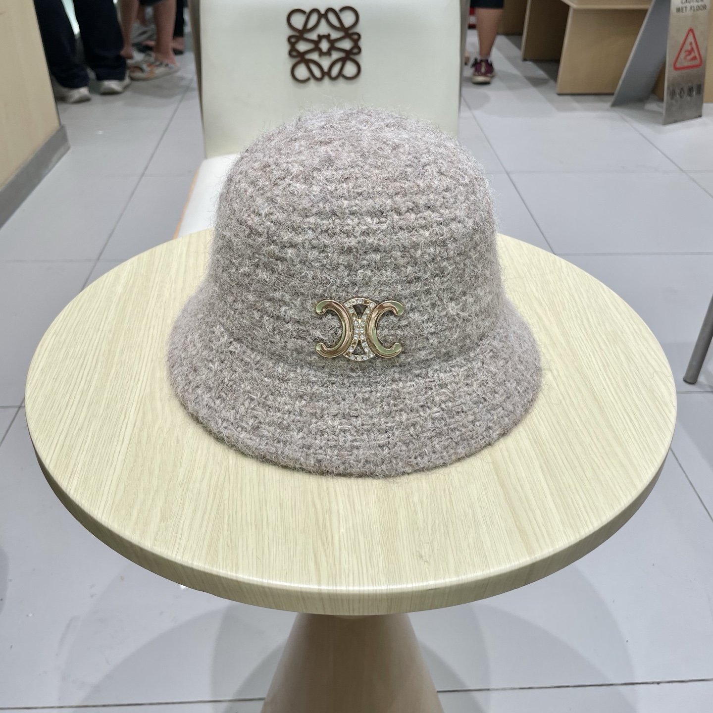 celine塞琳2025秋冬针织渔夫帽子女韩版加厚保暖时尚盆帽纯色百搭素颜显脸小