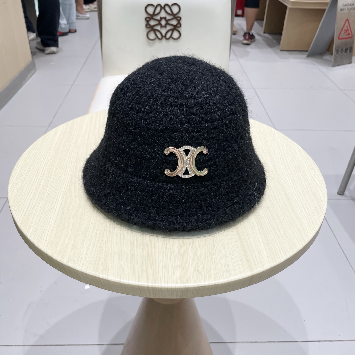 celine塞琳2025秋冬针织渔夫帽子女韩版加厚保暖时尚盆帽纯色百搭素颜显脸小