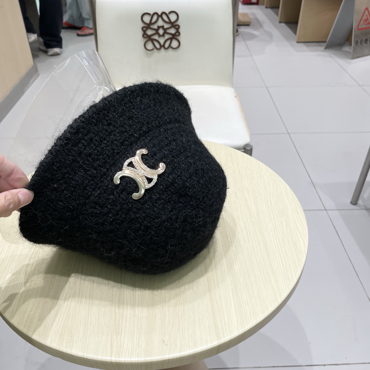 celine塞琳2025秋冬针织渔夫帽子女韩版加厚保暖时尚盆帽纯色百搭素颜显脸小