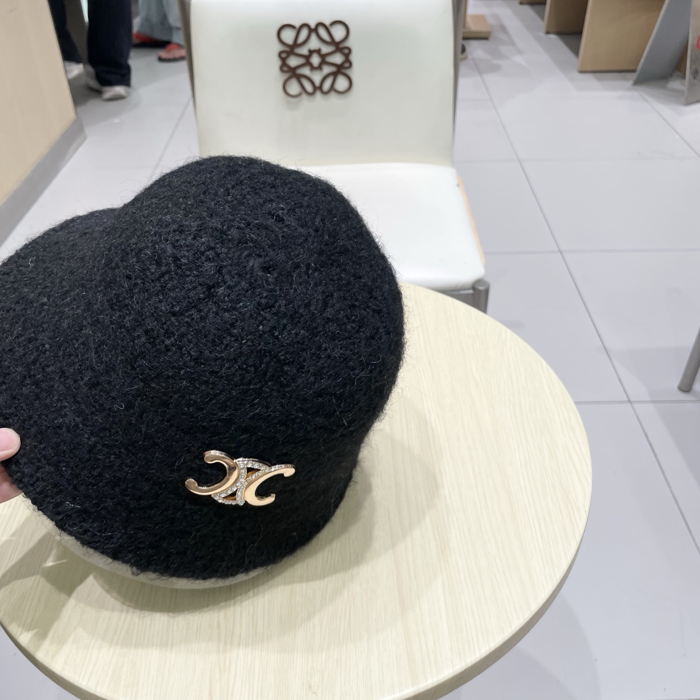 celine塞琳2025秋冬针织渔夫帽子女韩版加厚保暖时尚盆帽纯色百搭素颜显脸小