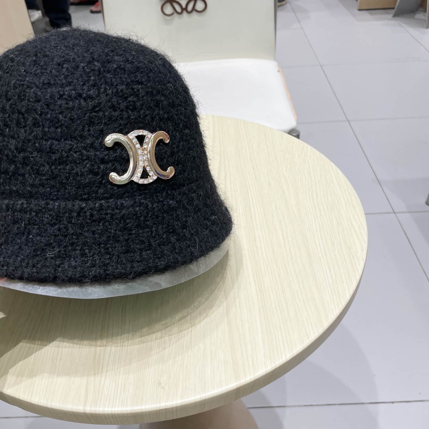 celine塞琳2025秋冬针织渔夫帽子女韩版加厚保暖时尚盆帽纯色百搭素颜显脸小